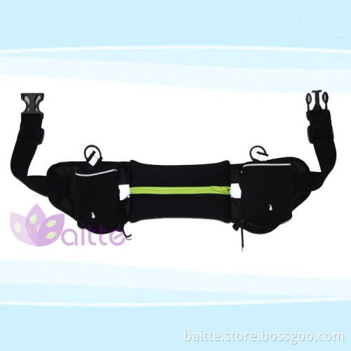 fashion sports waist bag with water bottle pouch and anti-slip bag